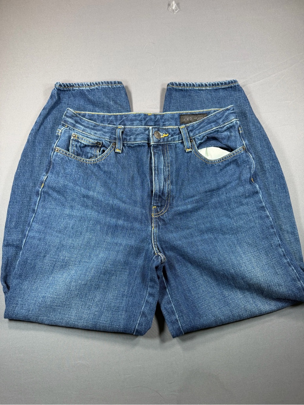 Women’s Zara ZW Collection Mid-Rise Barrel Jeans